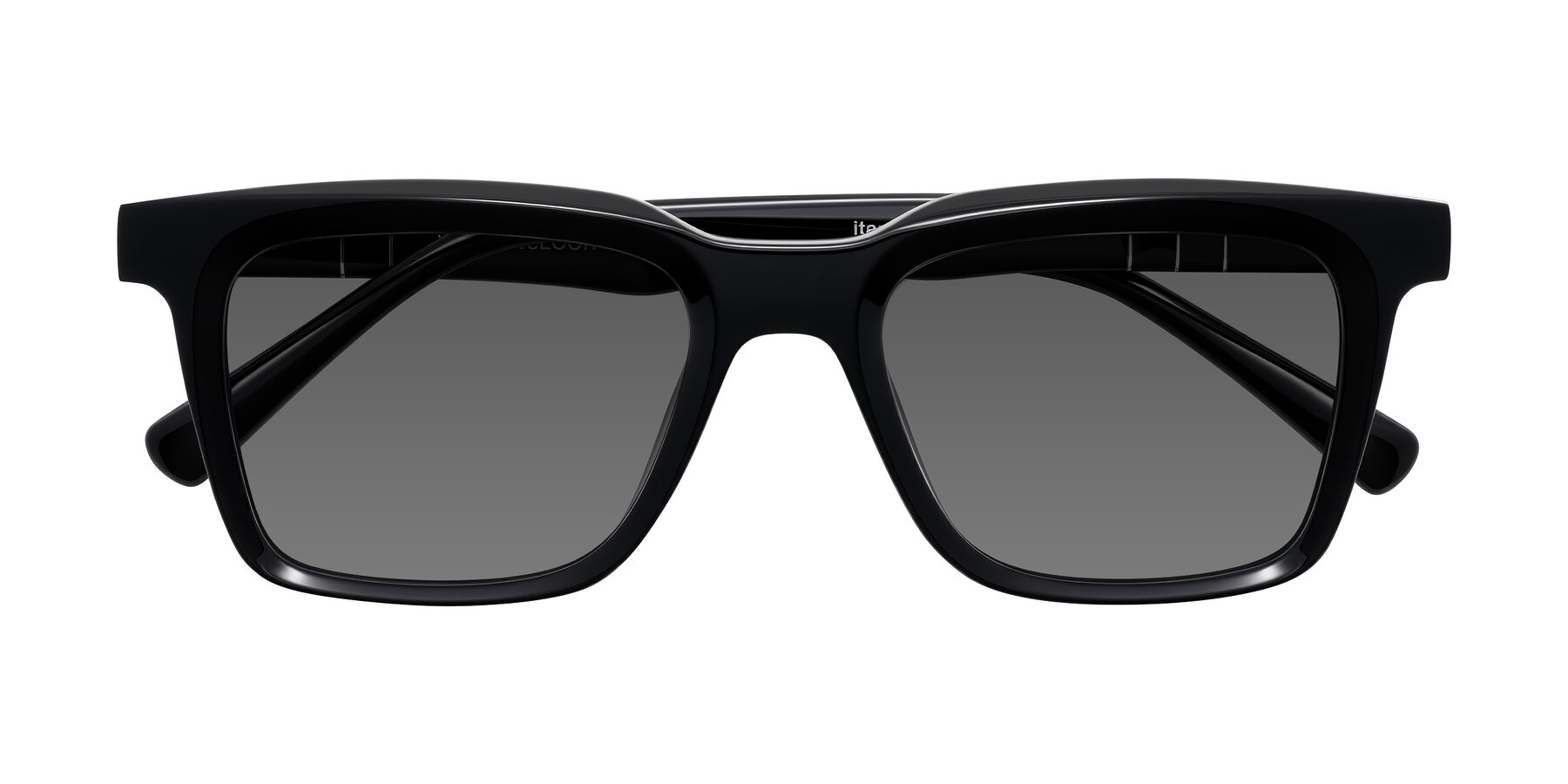 Folded Front of Itasca in Black with Medium Gray Tinted Lenses