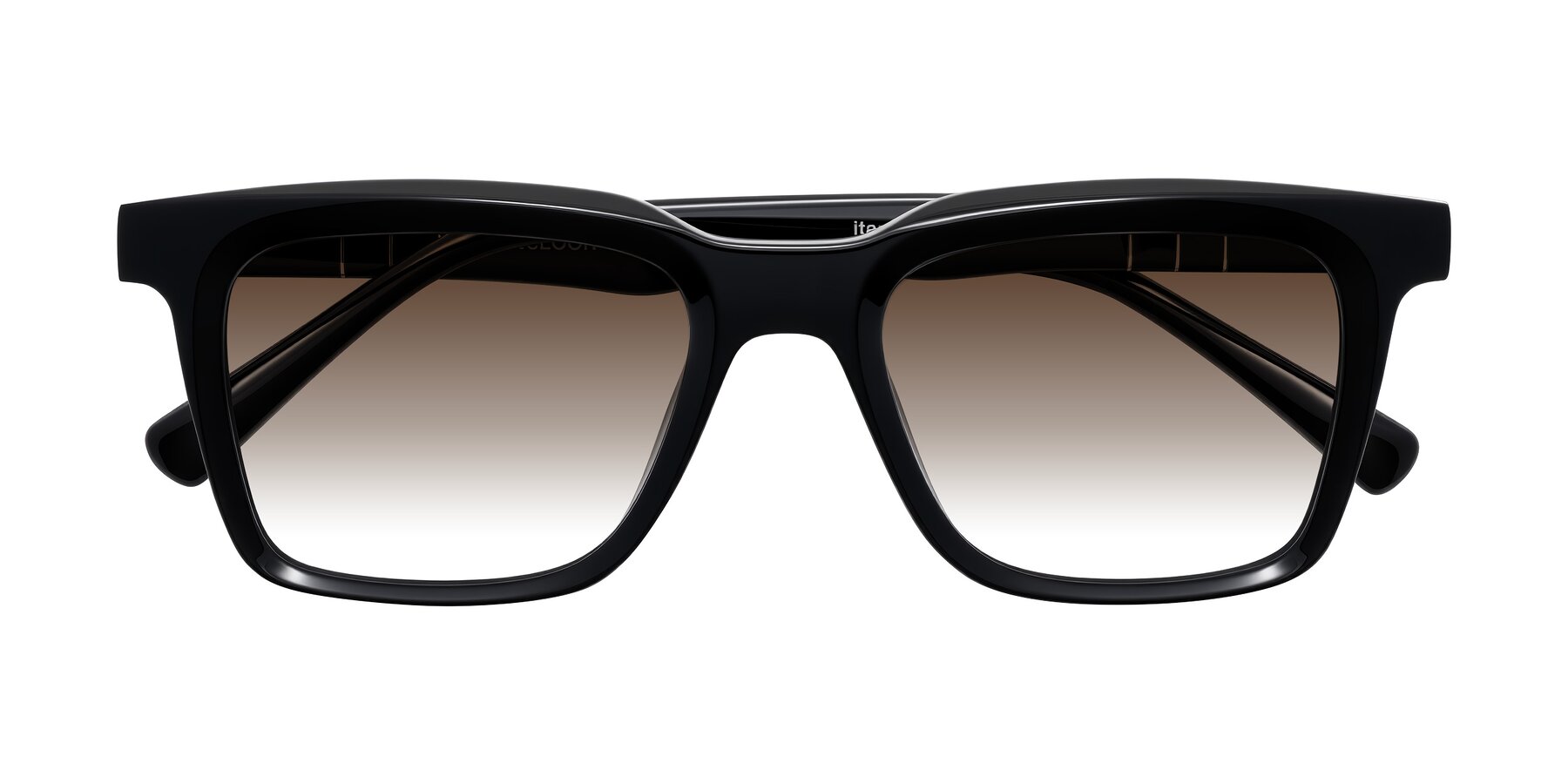 Folded Front of Itasca in Black with Brown Gradient Lenses