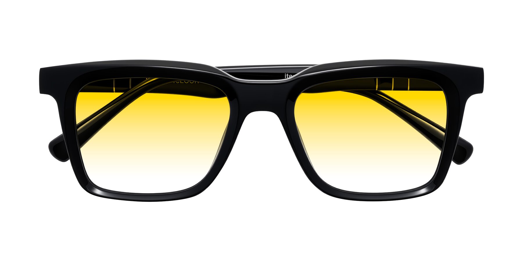 Folded Front of Itasca in Black with Yellow Gradient Lenses