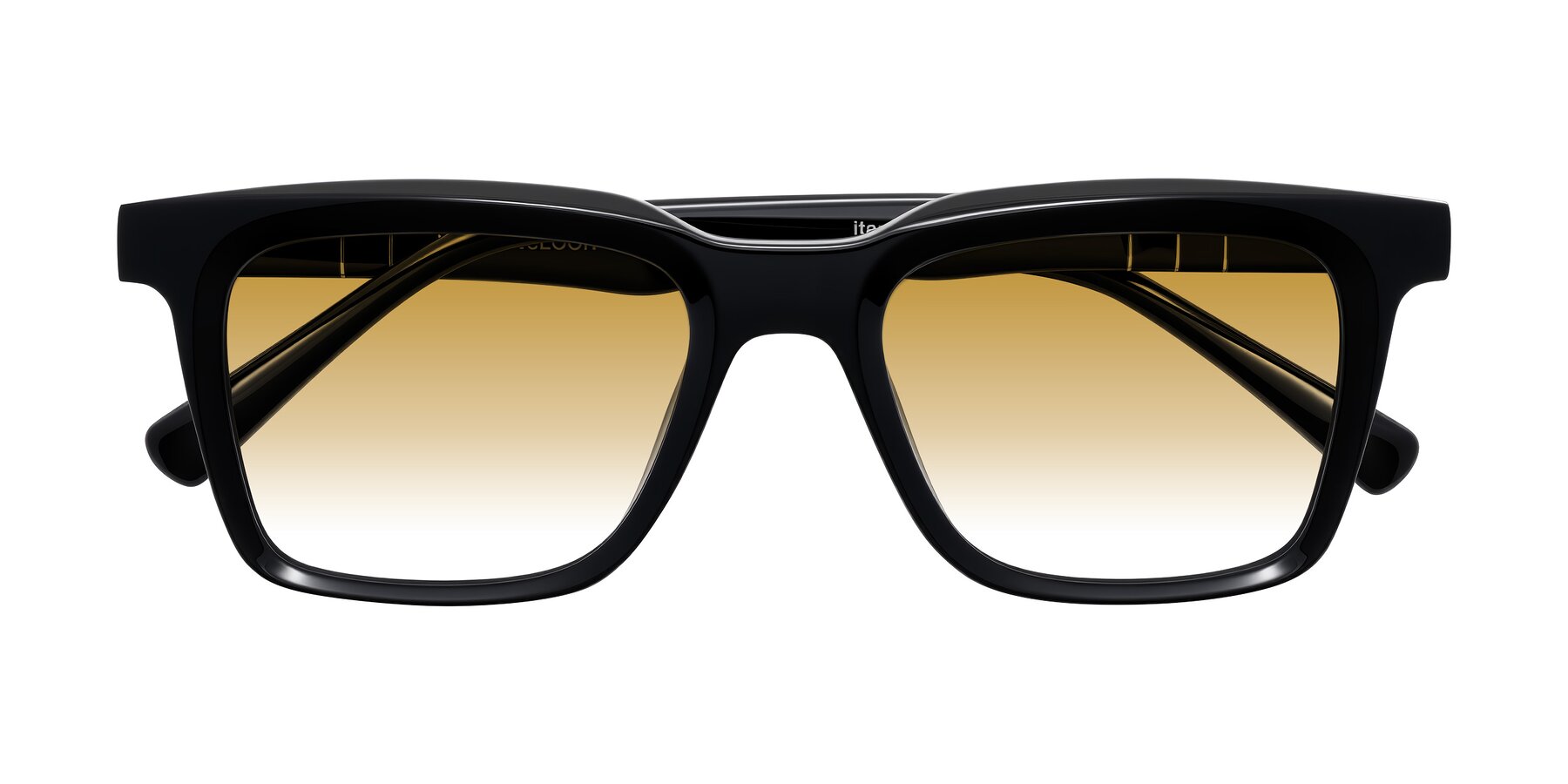 Folded Front of Itasca in Black with Champagne Gradient Lenses