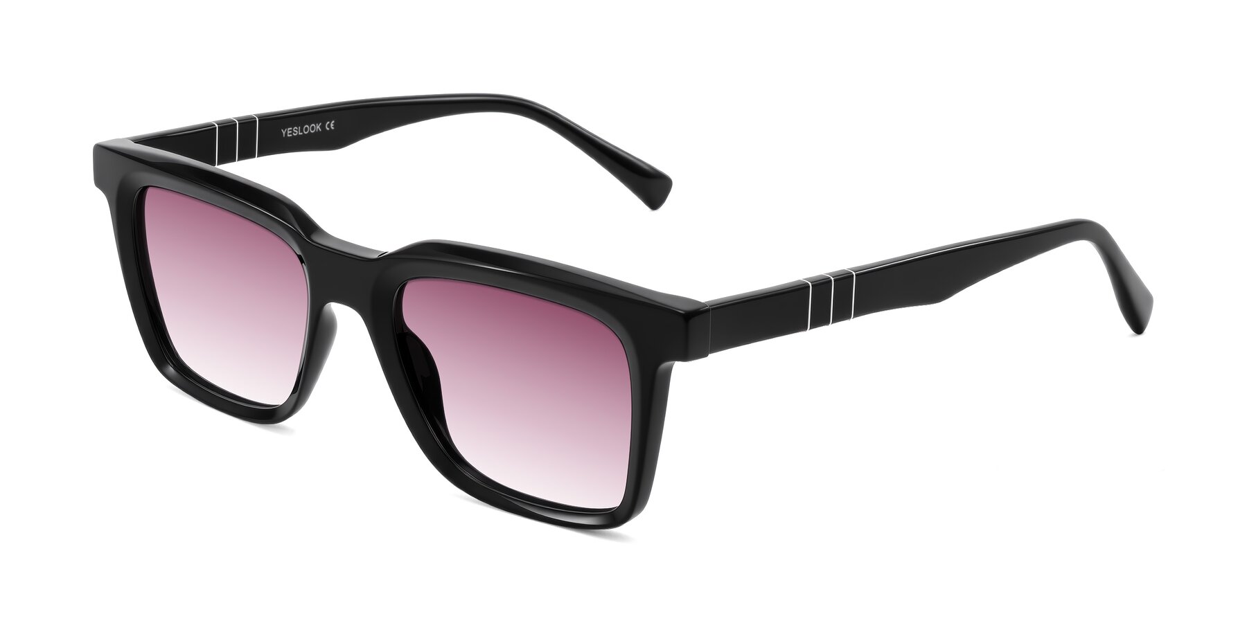 Angle of Itasca in Black with Wine Gradient Lenses
