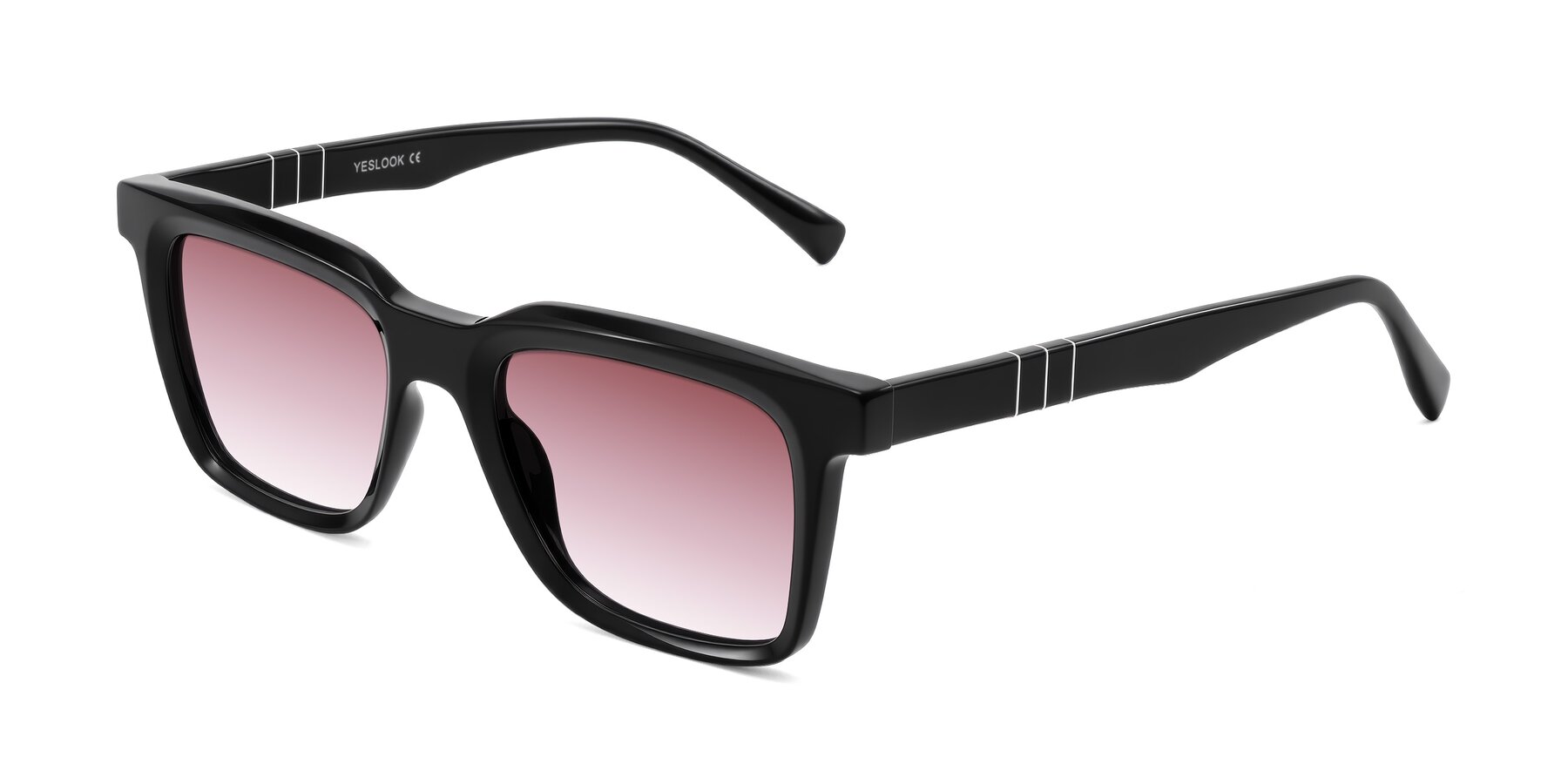 Angle of Itasca in Black with Garnet Gradient Lenses