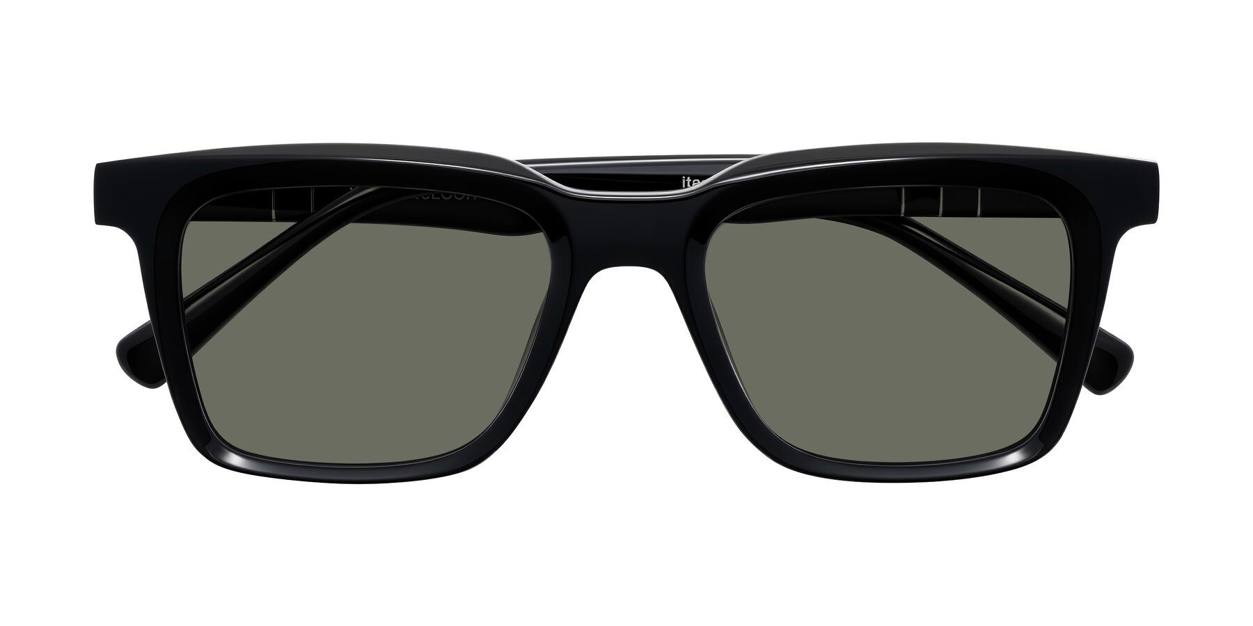 Folded Front of Itasca in Black with Gray Polarized Lenses