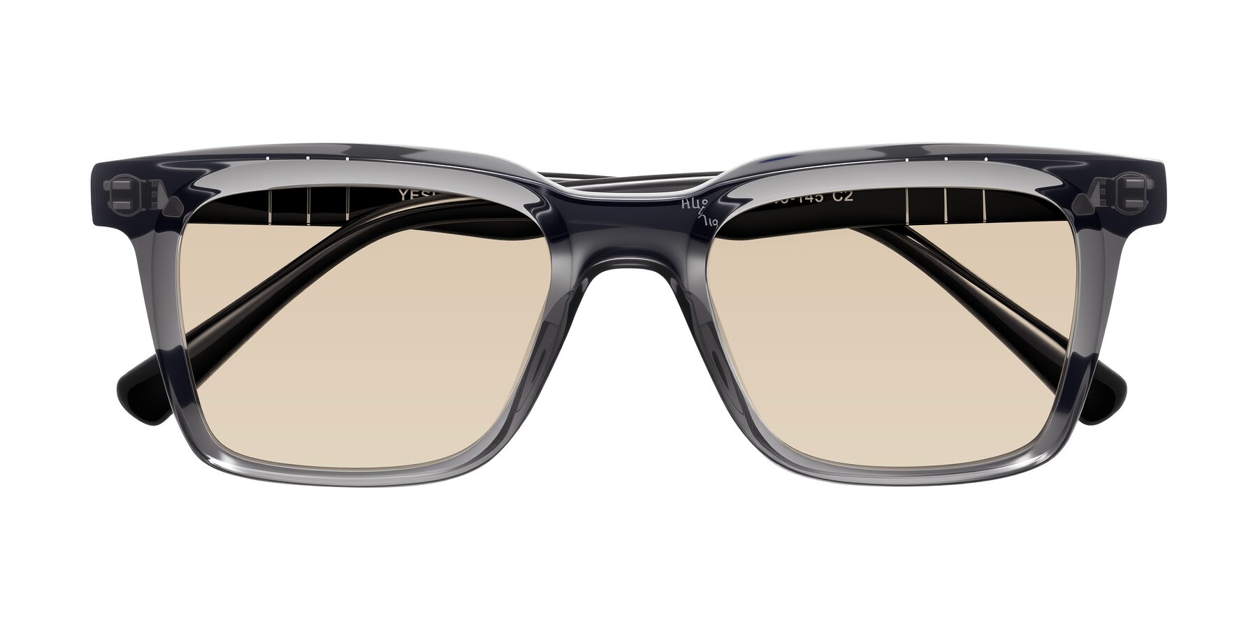 Folded Front of Itasca in Transparent Gray/Black with Light Brown Tinted Lenses