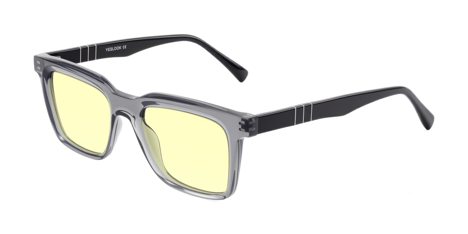 Angle of Itasca in Transparent Gray/Black with Light Yellow Tinted Lenses