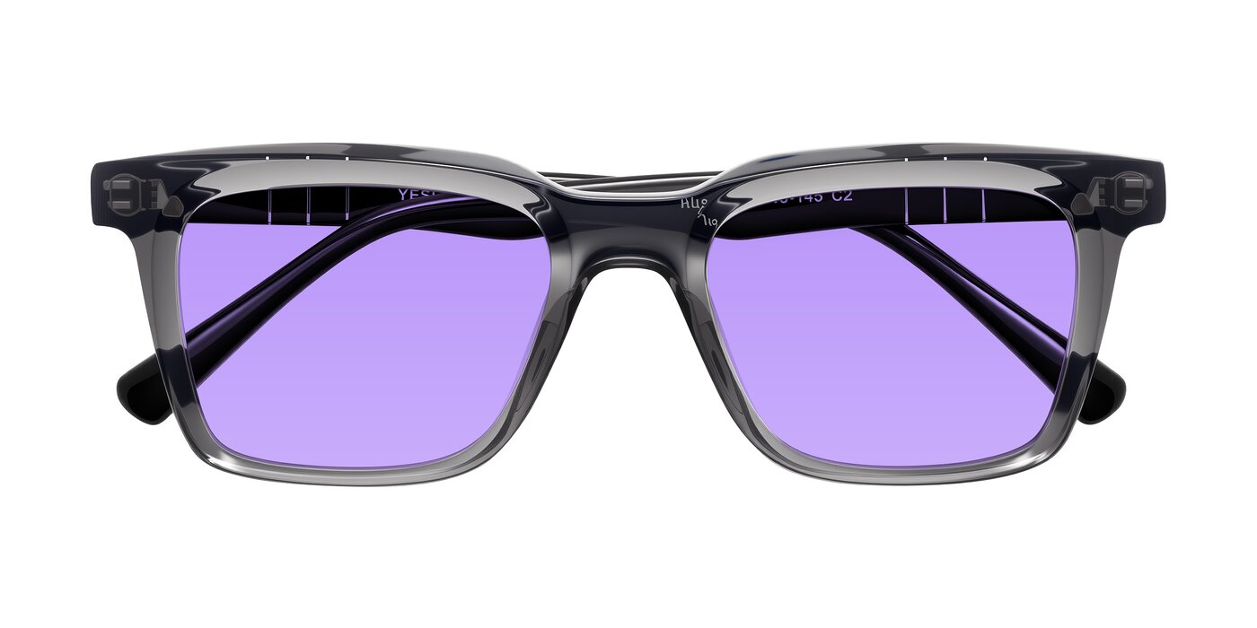 Itasca - Transparent Gray/Black Tinted Sunglasses