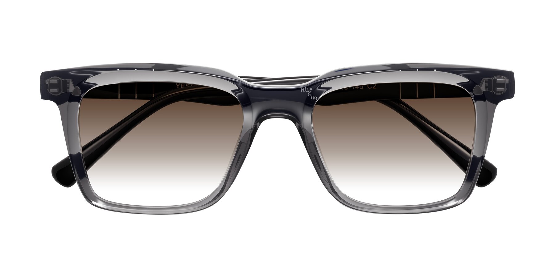 Folded Front of Itasca in Transparent Gray/Black with Brown Gradient Lenses