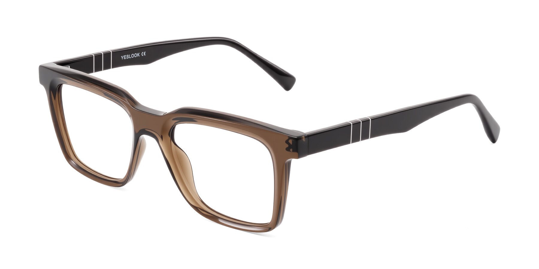 Angle of Itasca in Brown with Clear Eyeglass Lenses