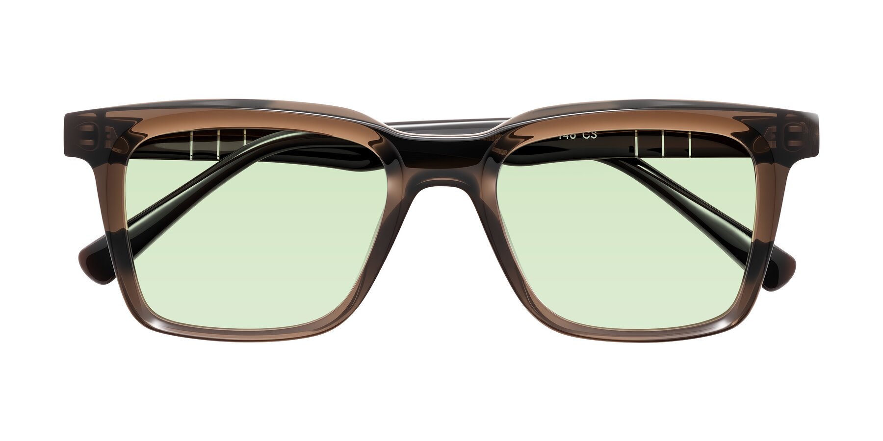 Folded Front of Itasca in Brown with Light Green Tinted Lenses