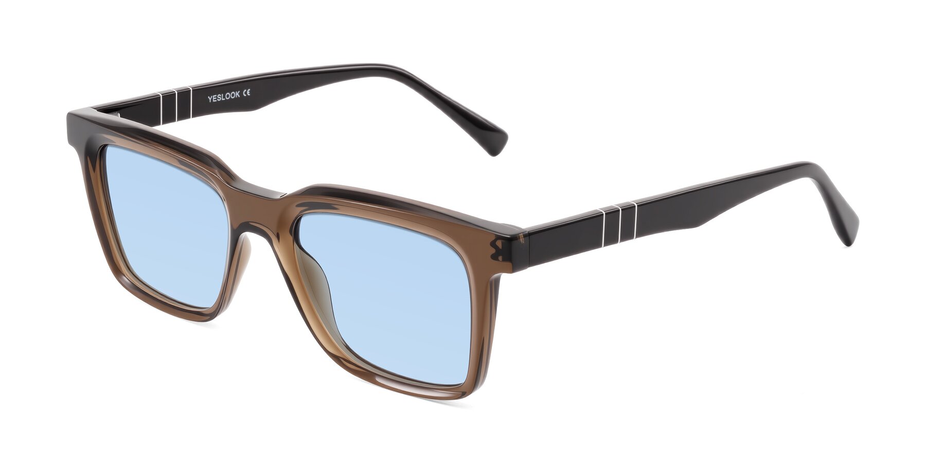 Angle of Itasca in Brown with Light Blue Tinted Lenses
