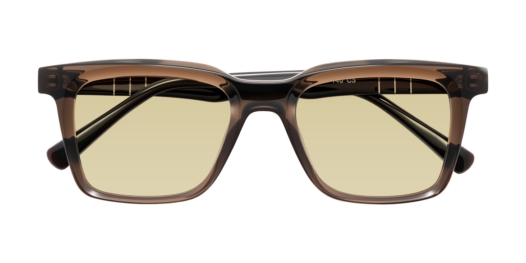 Folded Front of Itasca in Brown with Light Champagne Tinted Lenses