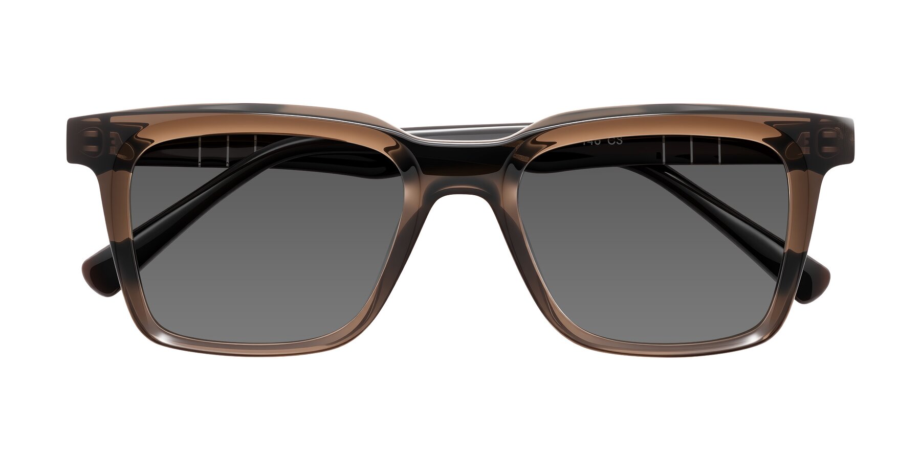 Folded Front of Itasca in Brown with Medium Gray Tinted Lenses