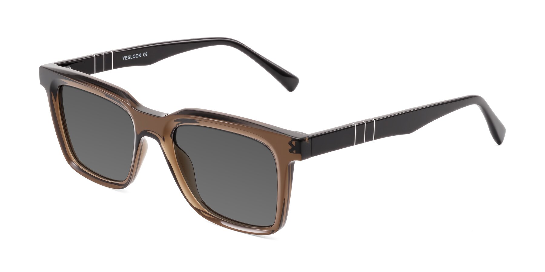 Angle of Itasca in Brown with Medium Gray Tinted Lenses