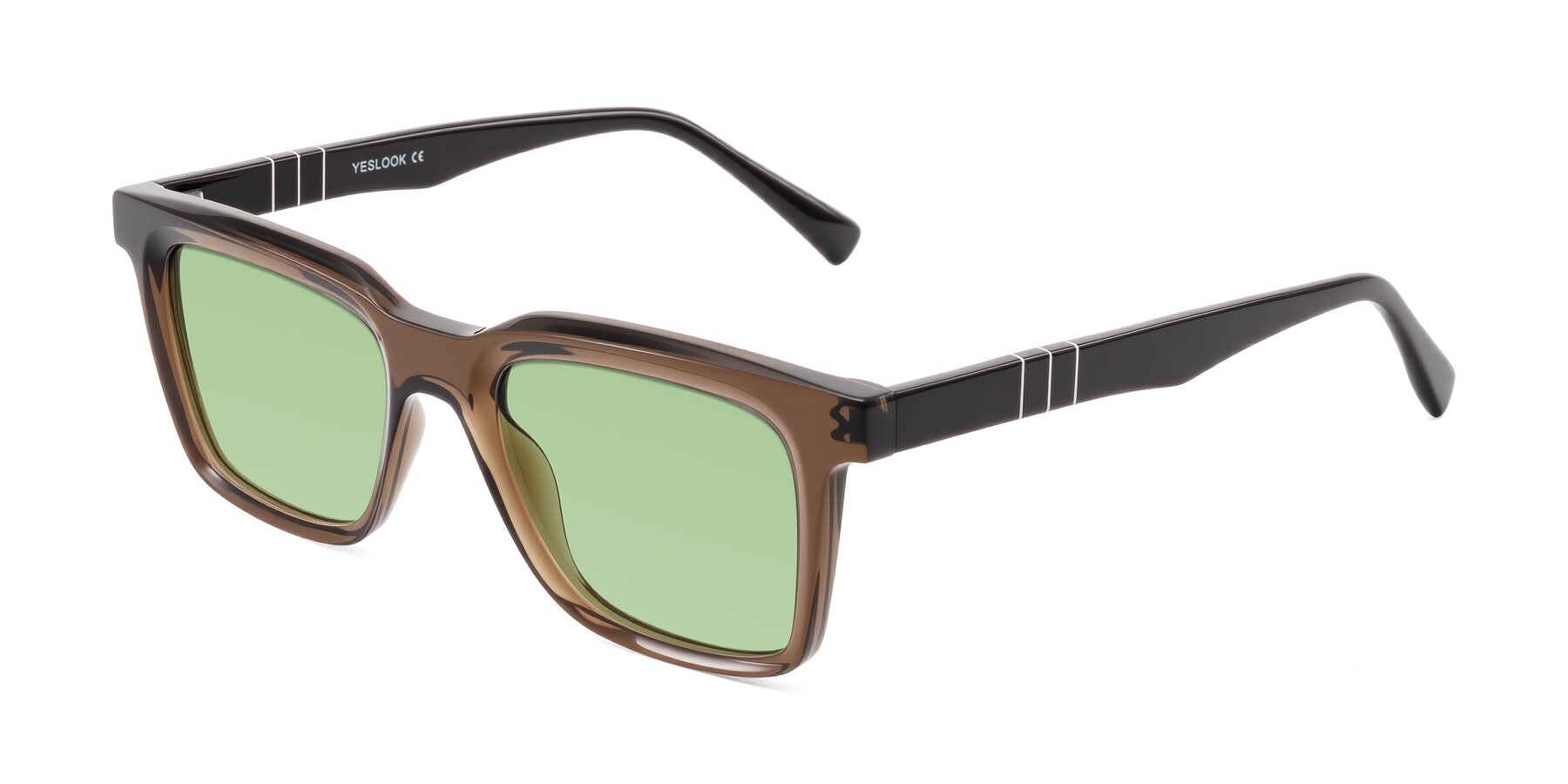 Angle of Itasca in Brown with Medium Green Tinted Lenses