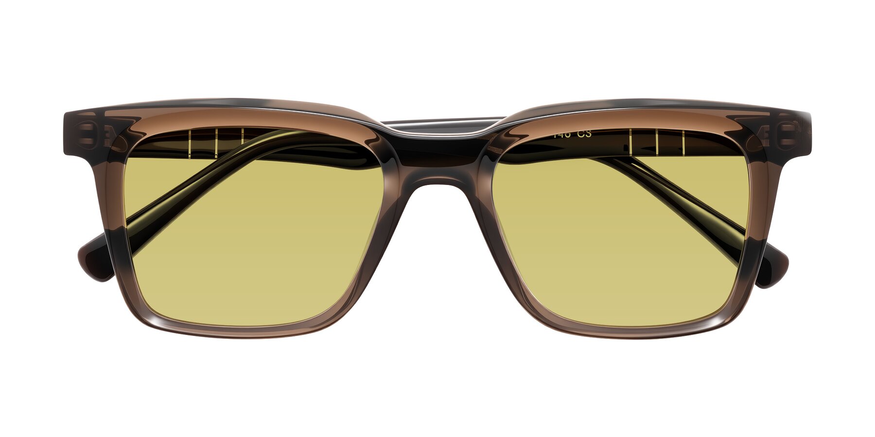 Folded Front of Itasca in Brown with Medium Champagne Tinted Lenses