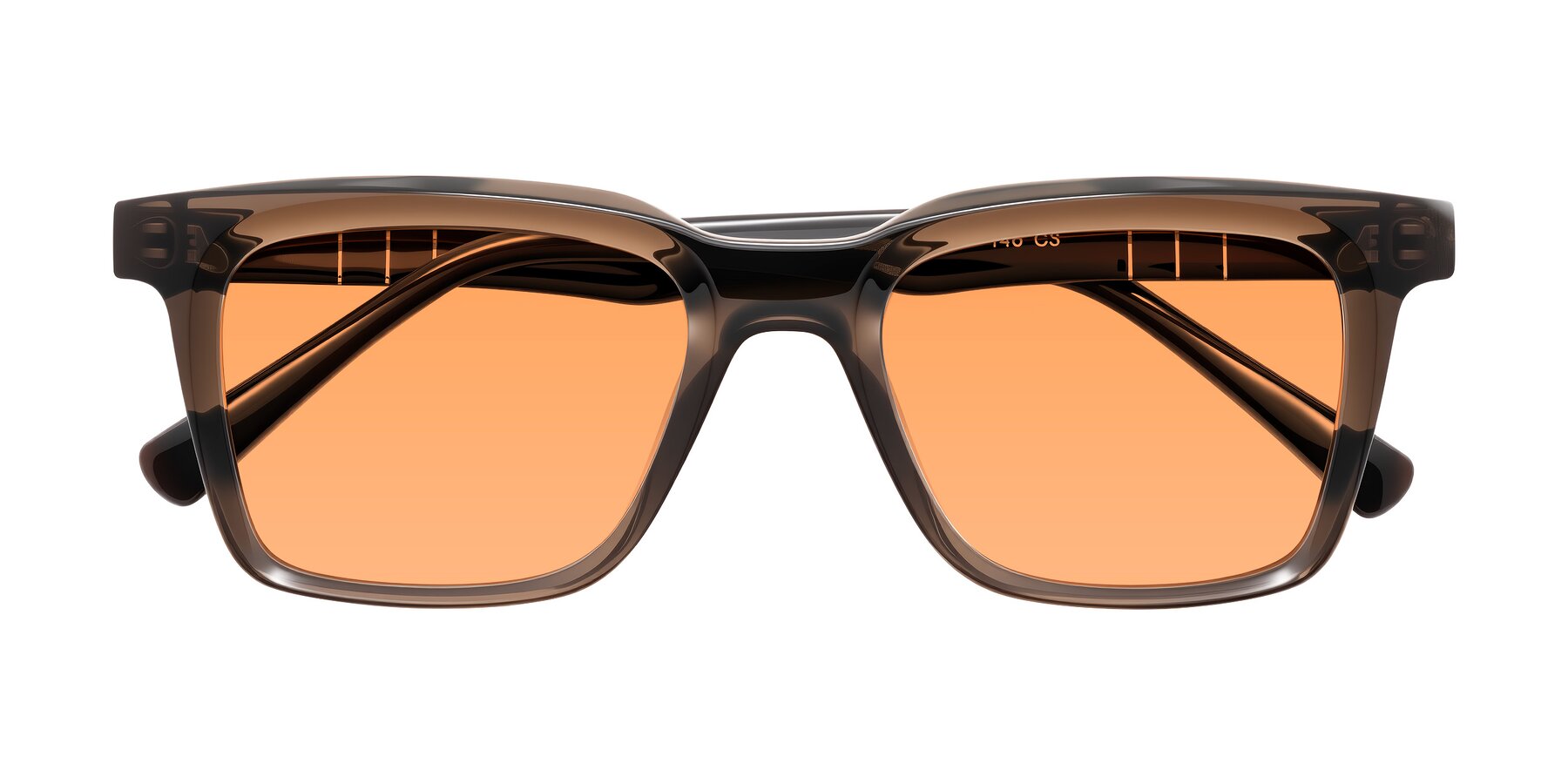Folded Front of Itasca in Brown with Medium Orange Tinted Lenses