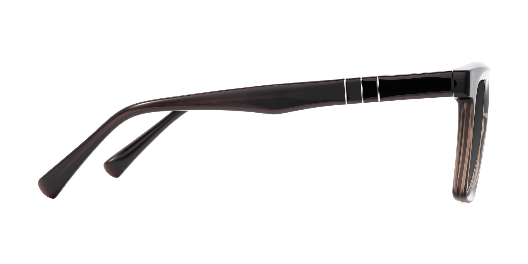 Side of Itasca in Brown with Gray Tinted Lenses