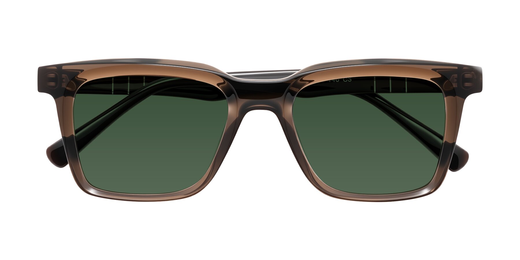 Folded Front of Itasca in Brown with Green Tinted Lenses