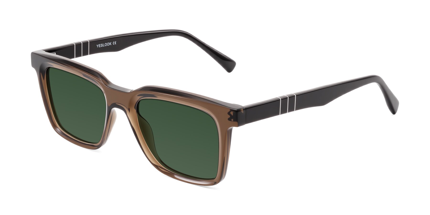 Angle of Itasca in Brown with Green Tinted Lenses