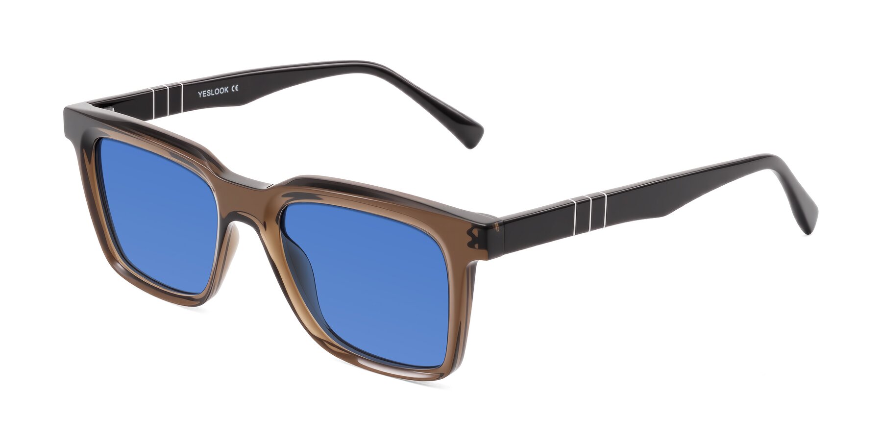 Angle of Itasca in Brown with Blue Tinted Lenses