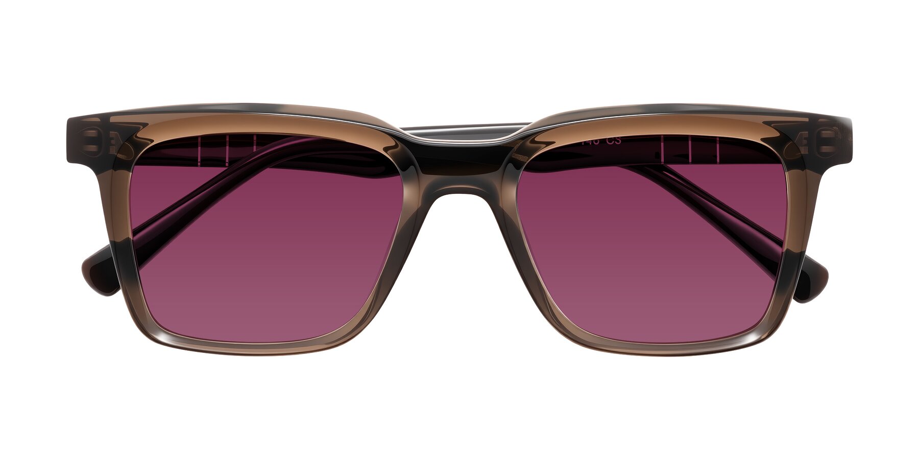 Folded Front of Itasca in Brown with Wine Tinted Lenses