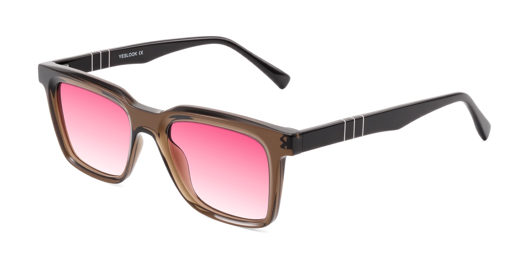 Angle of Itasca in Brown with Pink Gradient Lenses