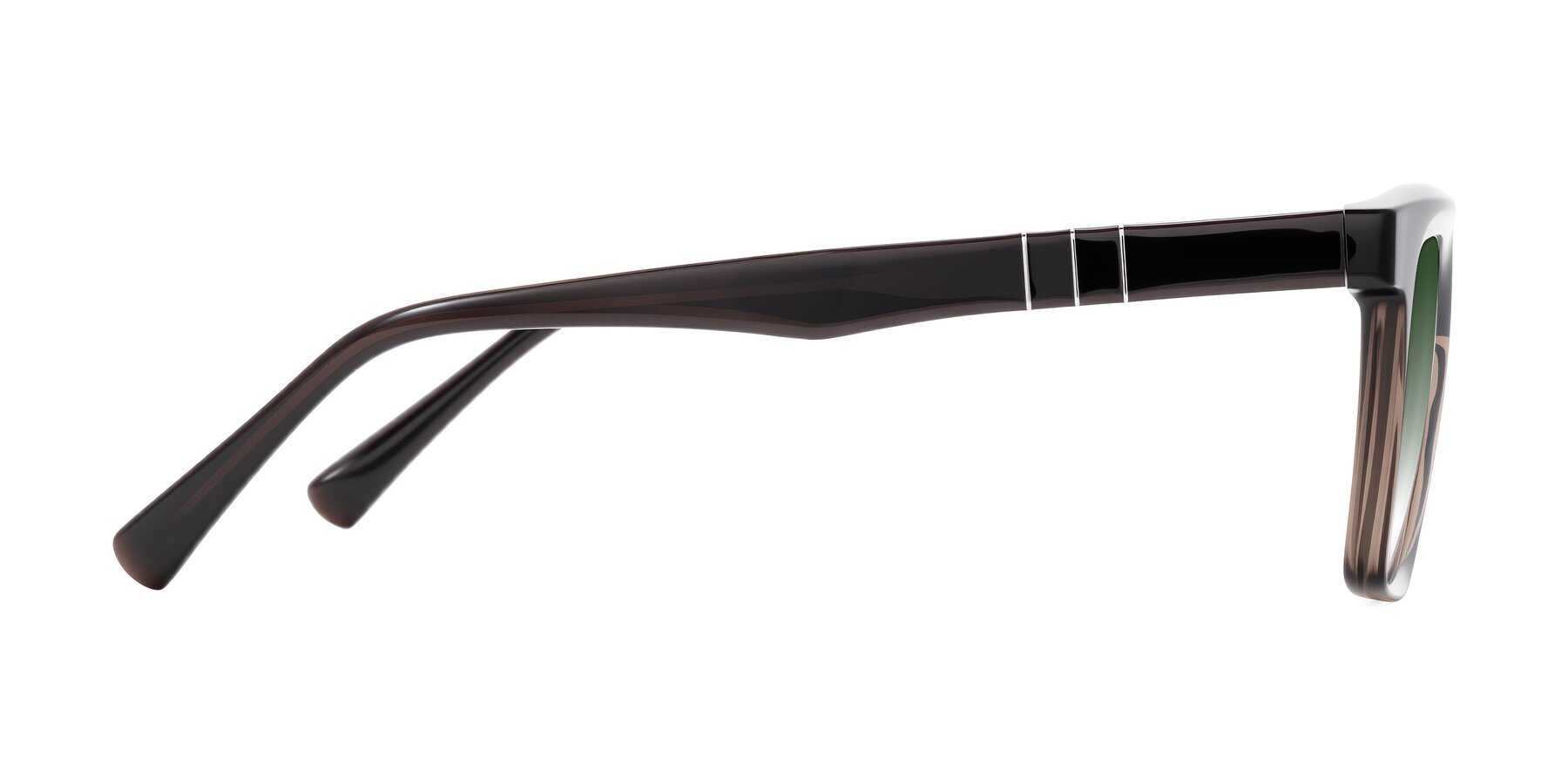 Side of Itasca in Brown with Green Gradient Lenses