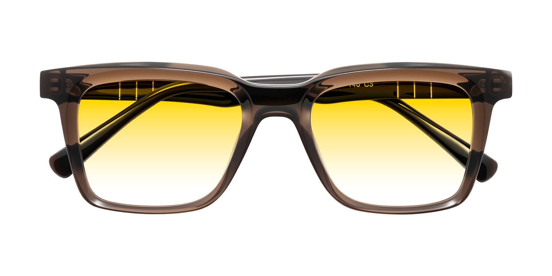 Folded Front of Itasca in Brown with Yellow Gradient Lenses