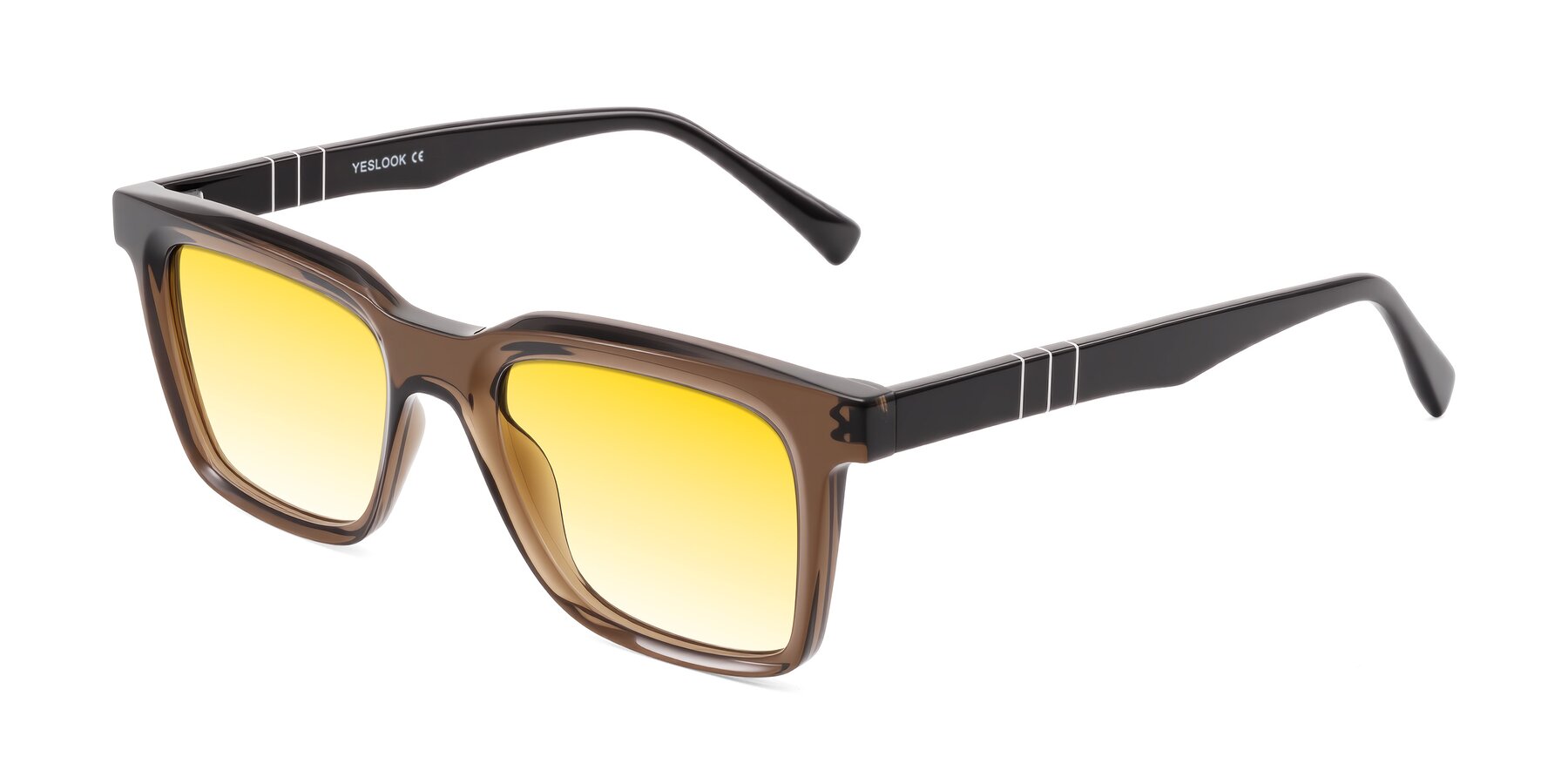 Angle of Itasca in Brown with Yellow Gradient Lenses