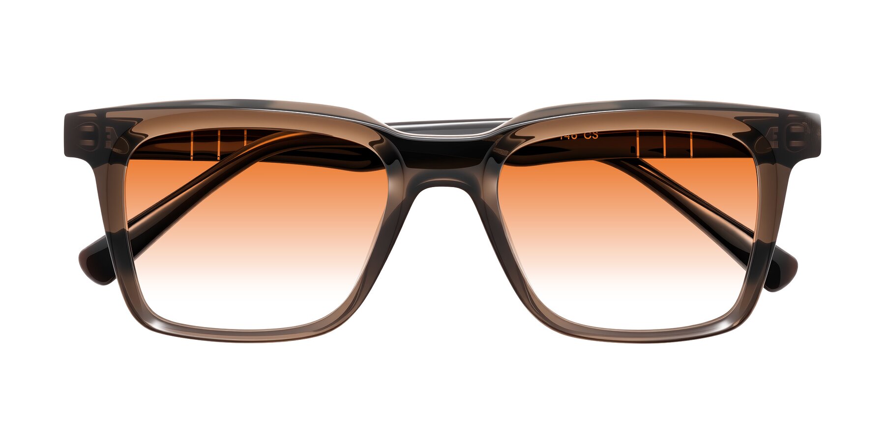 Folded Front of Itasca in Brown with Orange Gradient Lenses