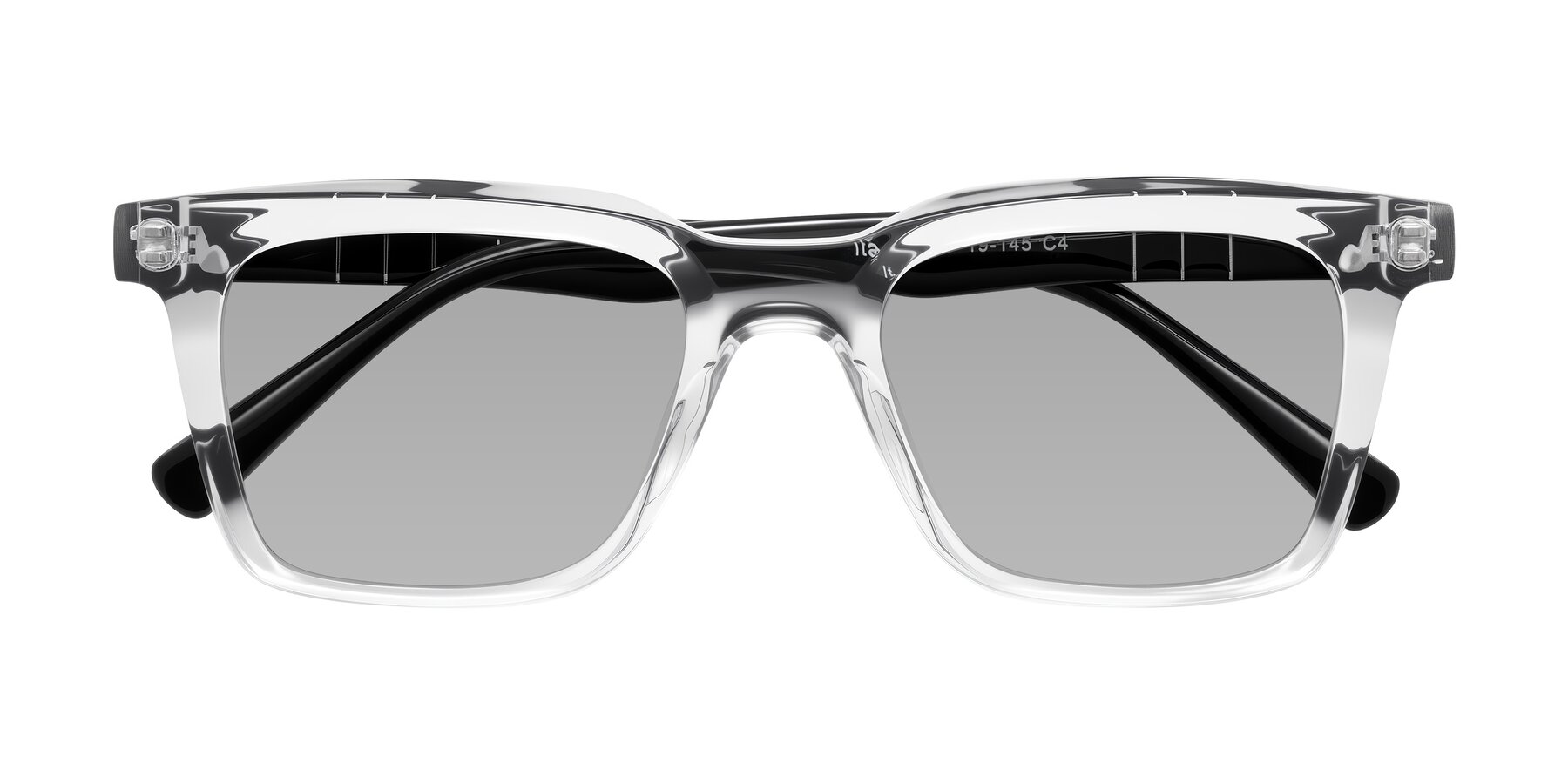 Folded Front of Itasca in Clear/Black with Light Gray Tinted Lenses