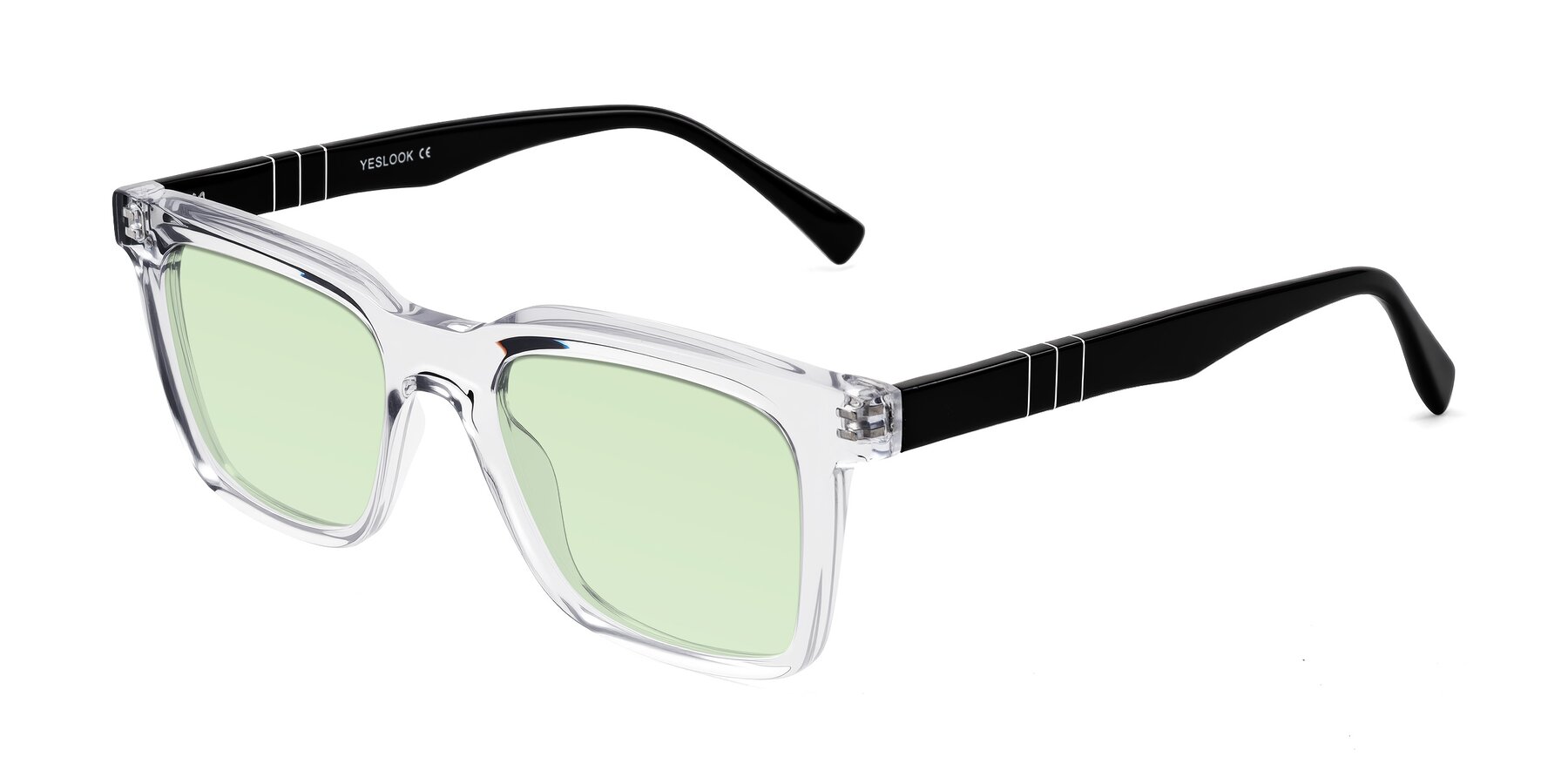 Angle of Itasca in Clear/Black with Light Green Tinted Lenses