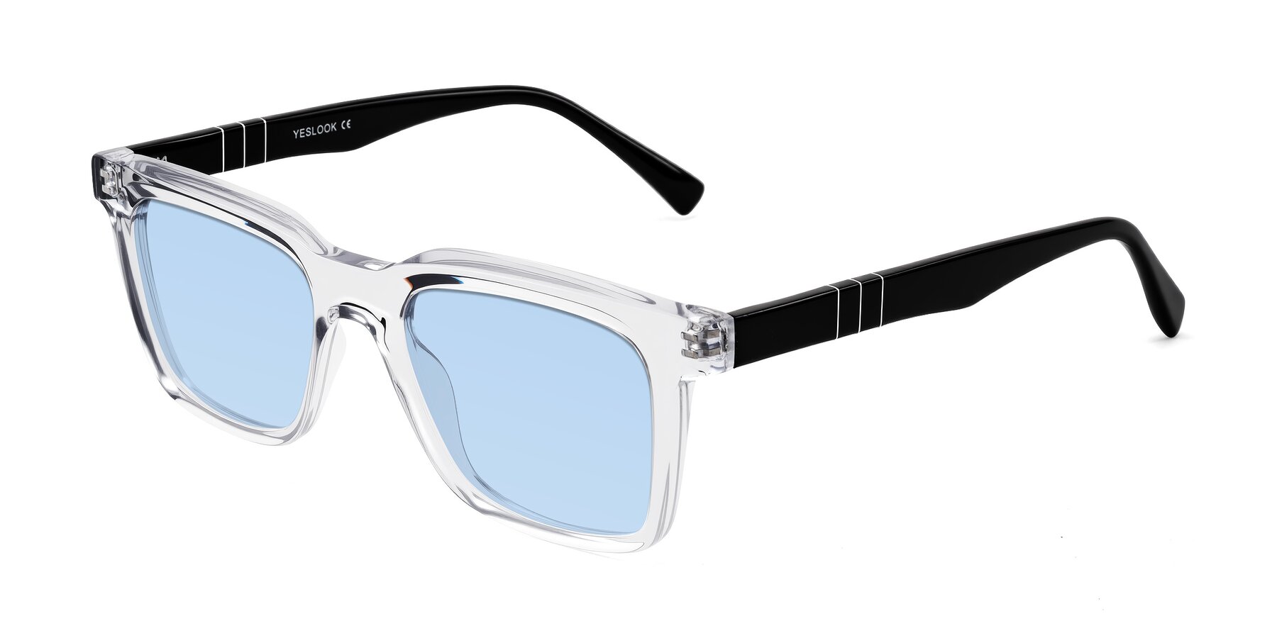 Angle of Itasca in Clear/Black with Light Blue Tinted Lenses
