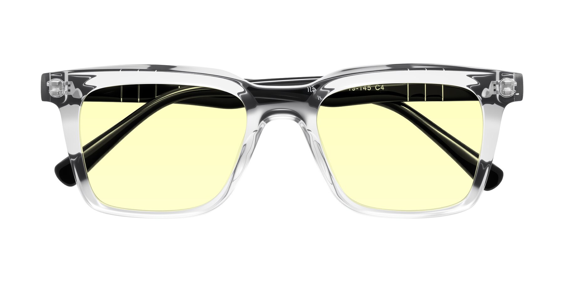 Folded Front of Itasca in Clear/Black with Light Yellow Tinted Lenses