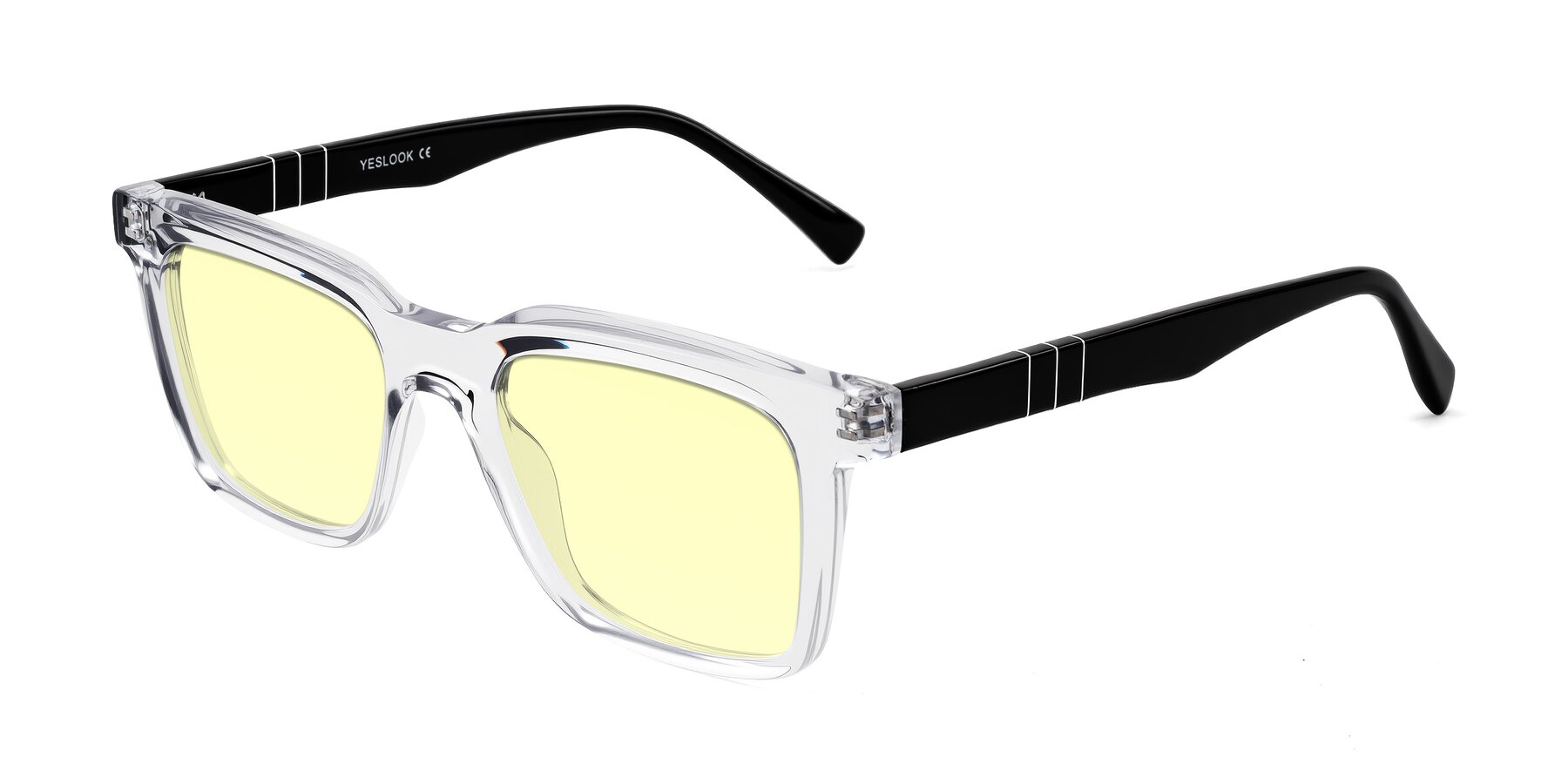Angle of Itasca in Clear/Black with Light Yellow Tinted Lenses