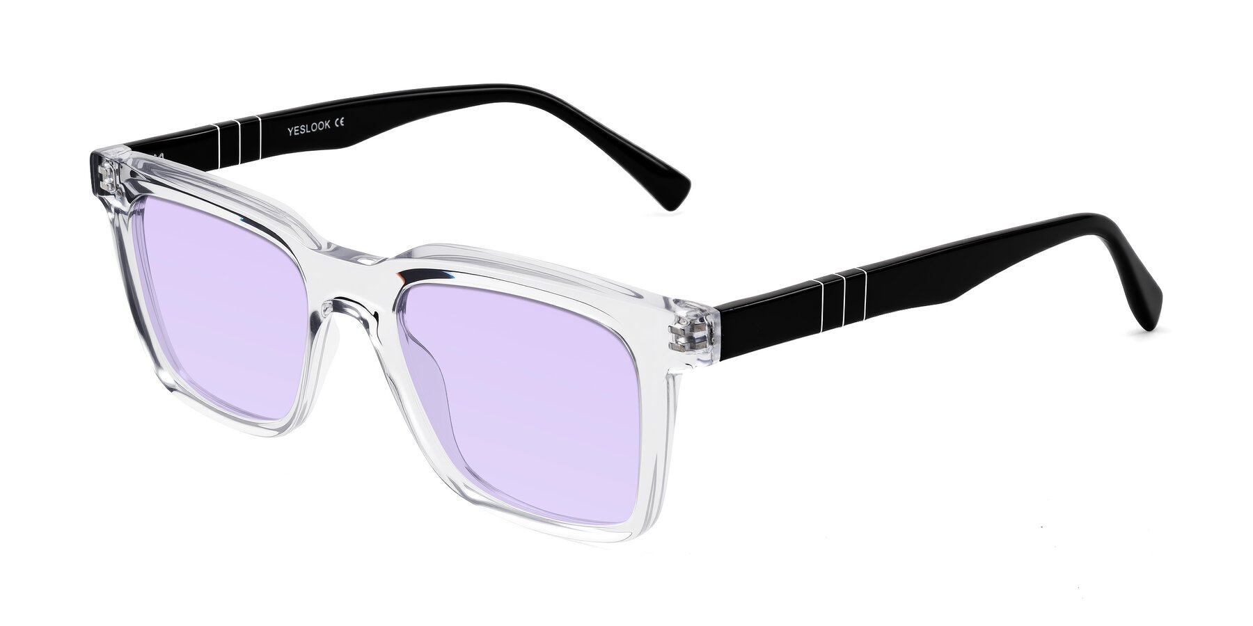 Angle of Itasca in Clear/Black with Light Purple Tinted Lenses