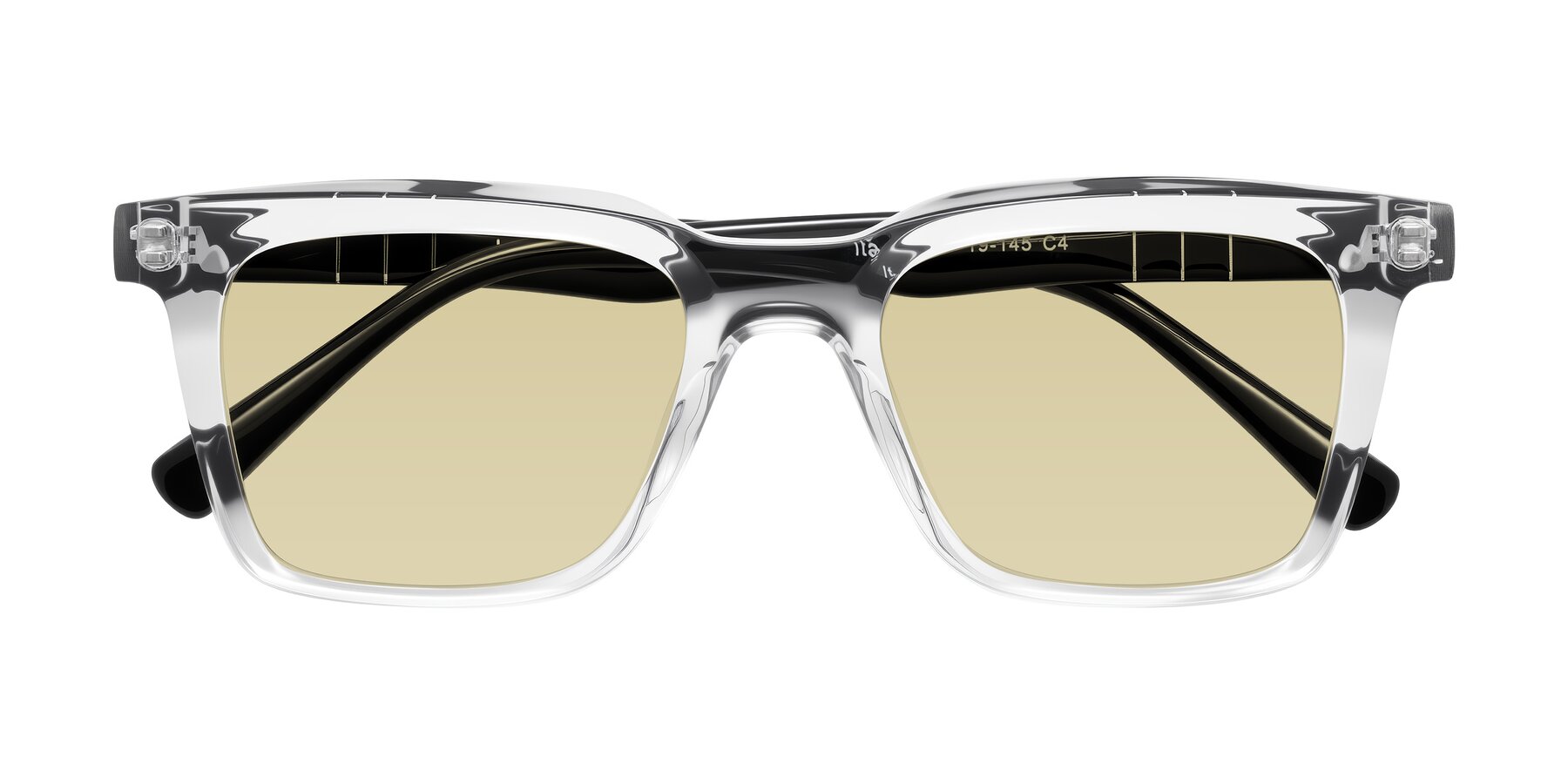 Folded Front of Itasca in Clear/Black with Light Champagne Tinted Lenses