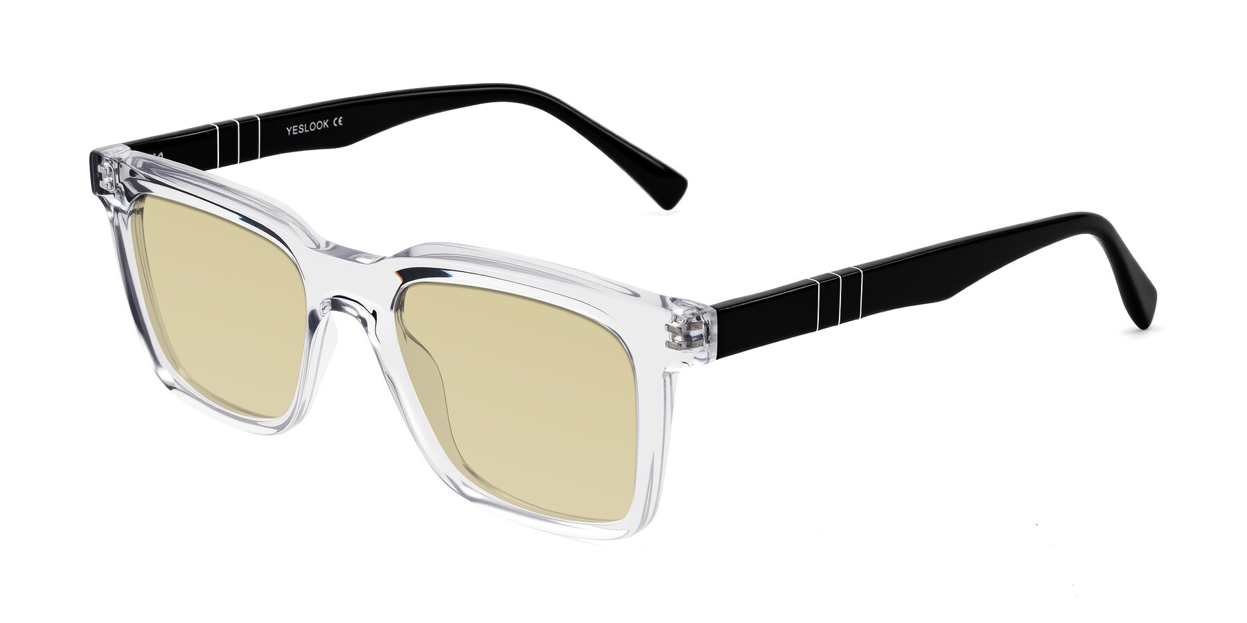 Angle of Itasca in Clear/Black with Light Champagne Tinted Lenses