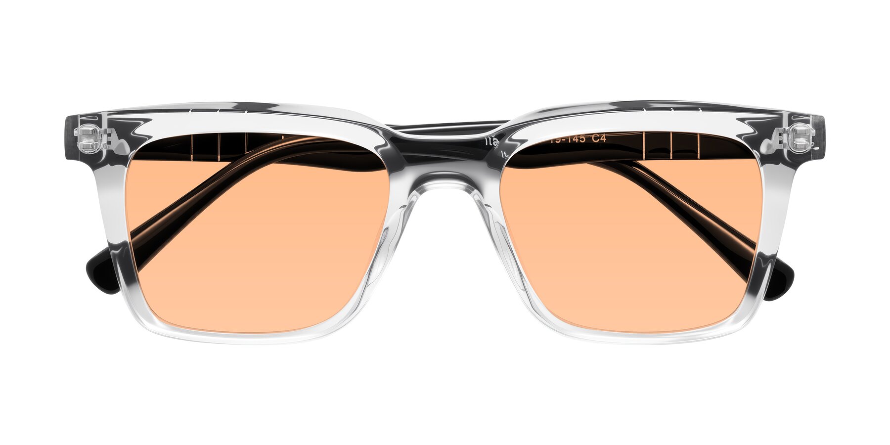 Folded Front of Itasca in Clear/Black with Light Orange Tinted Lenses