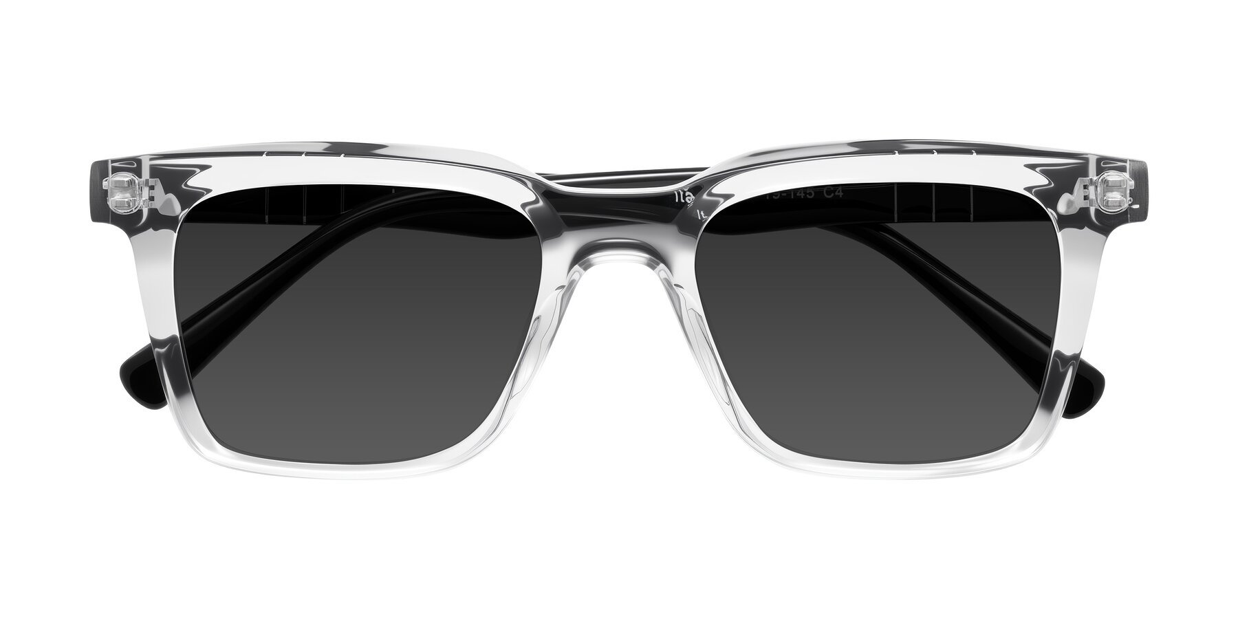 Folded Front of Itasca in Clear/Black with Gray Tinted Lenses