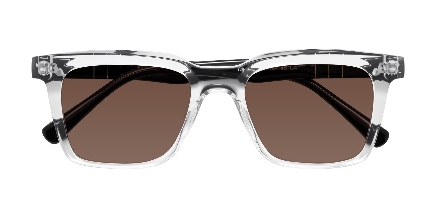Folded Front of Itasca in Clear/Black with Brown Tinted Lenses