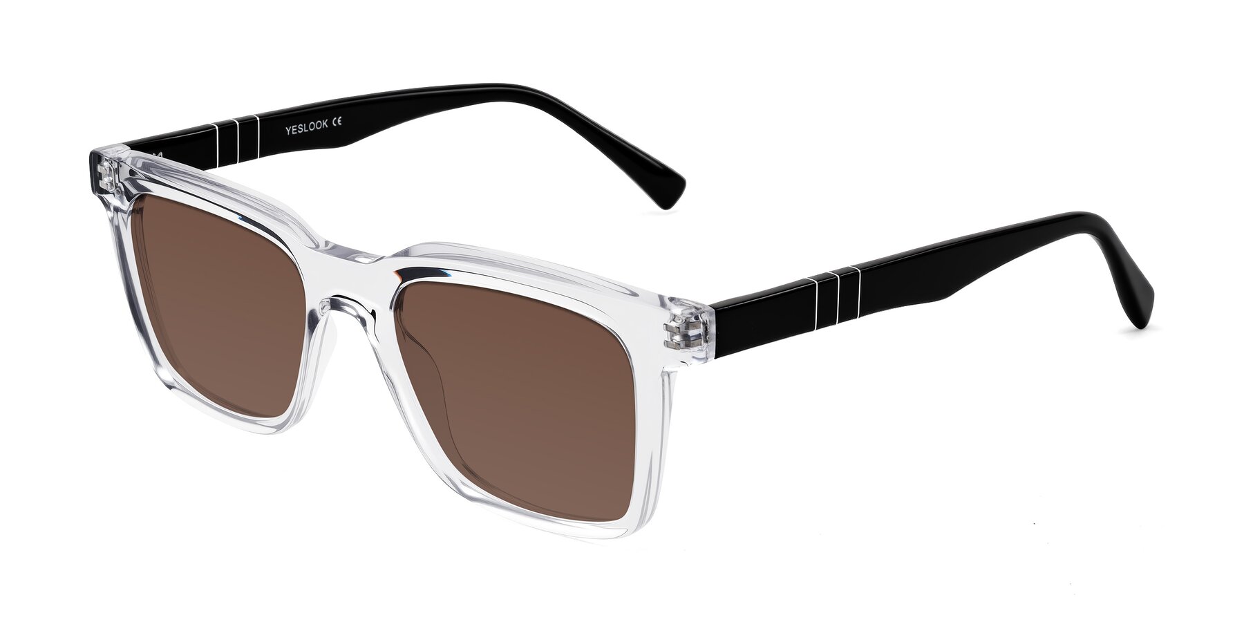 Angle of Itasca in Clear/Black with Brown Tinted Lenses