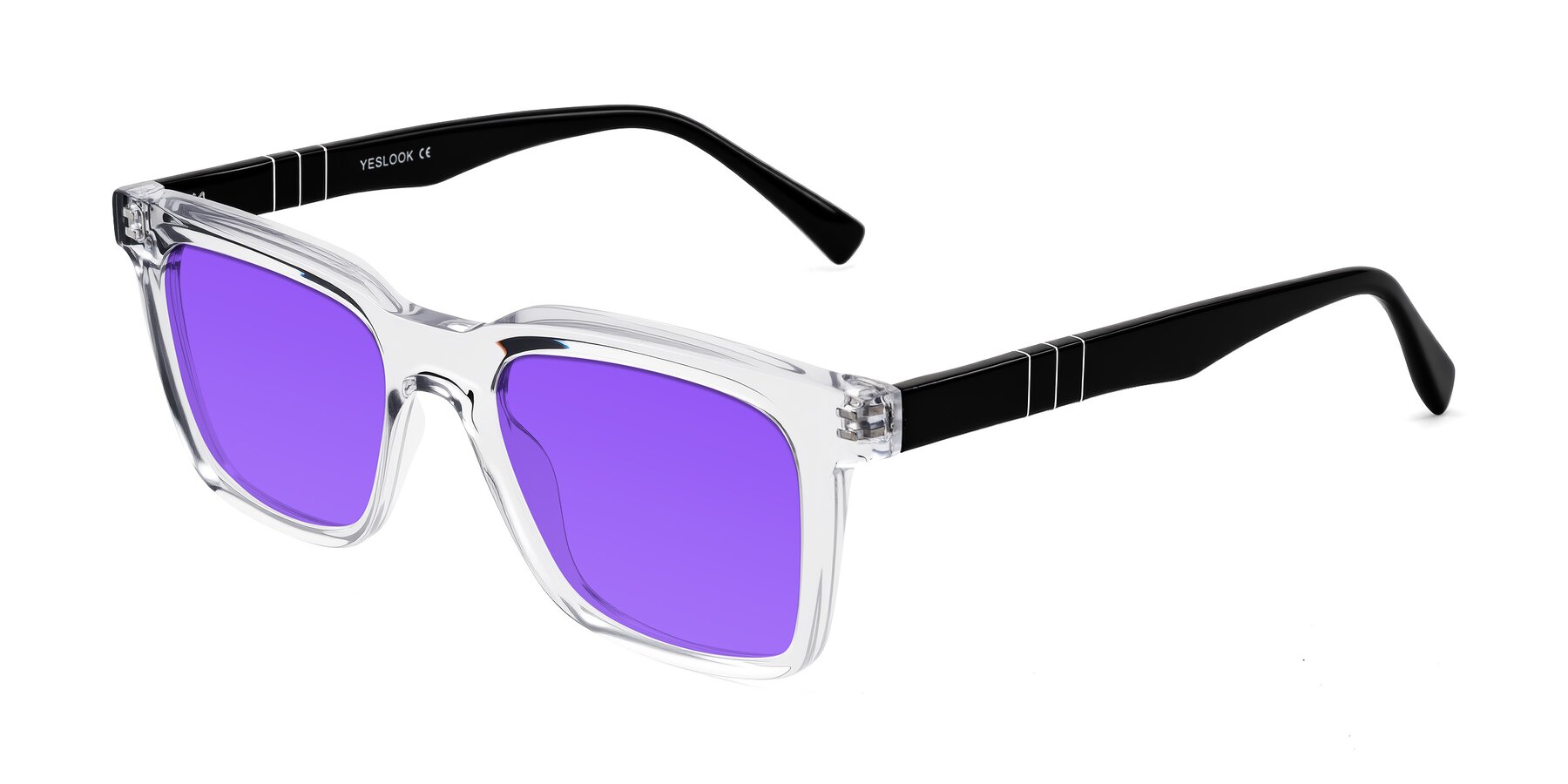 Angle of Itasca in Clear/Black with Purple Tinted Lenses