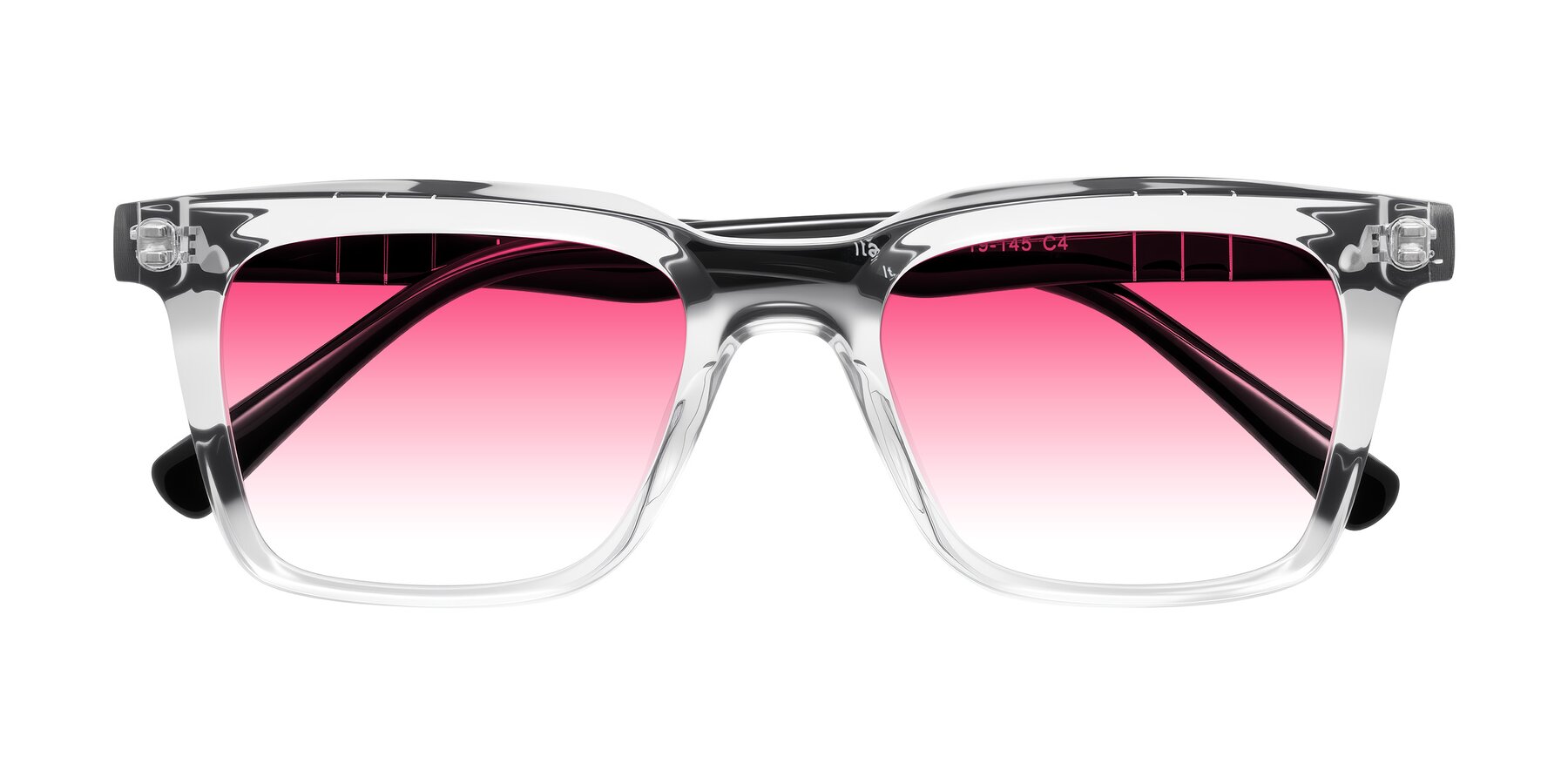 Folded Front of Itasca in Clear/Black with Pink Gradient Lenses