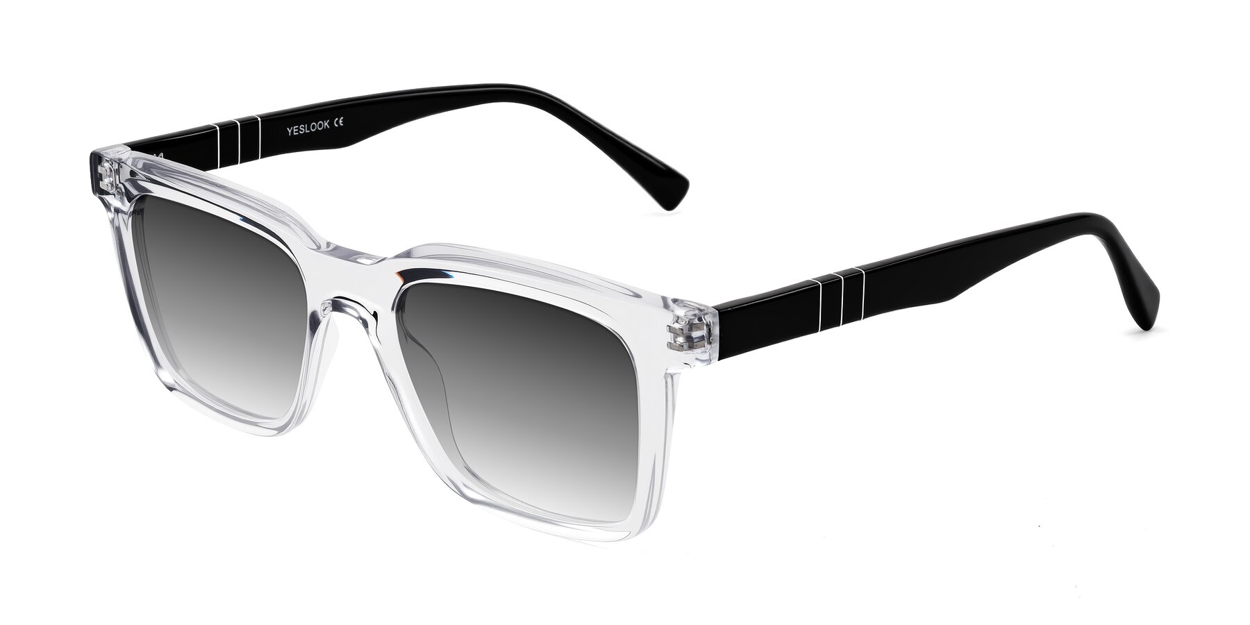 Angle of Itasca in Clear/Black with Gray Gradient Lenses
