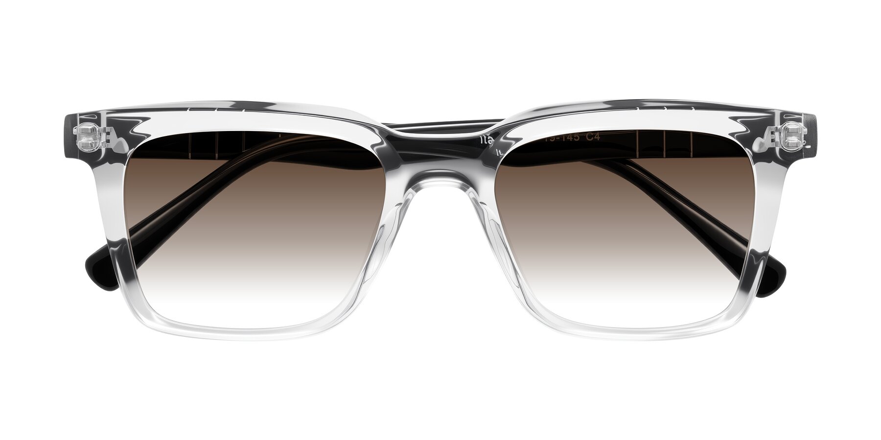 Folded Front of Itasca in Clear/Black with Brown Gradient Lenses