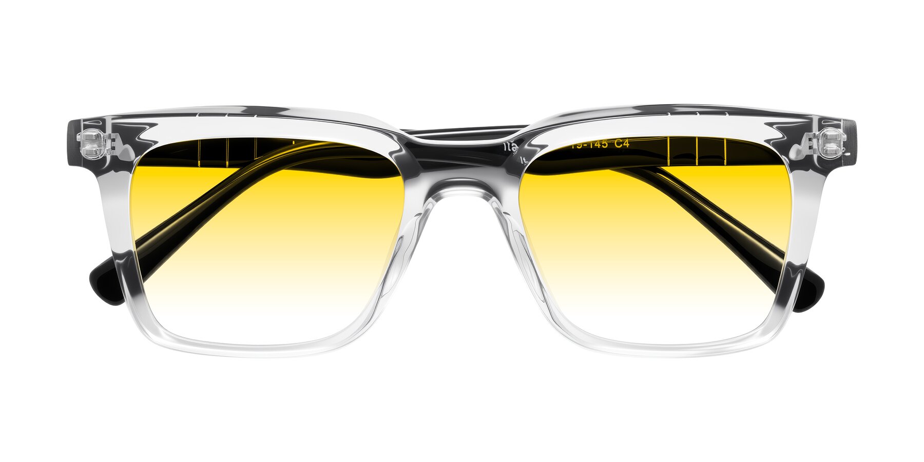 Folded Front of Itasca in Clear/Black with Yellow Gradient Lenses