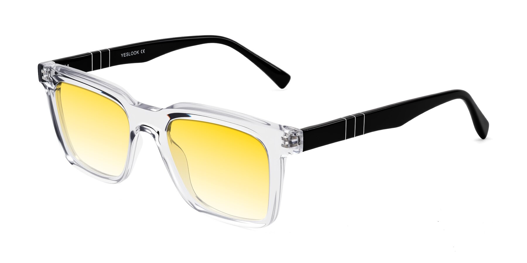 Angle of Itasca in Clear/Black with Yellow Gradient Lenses