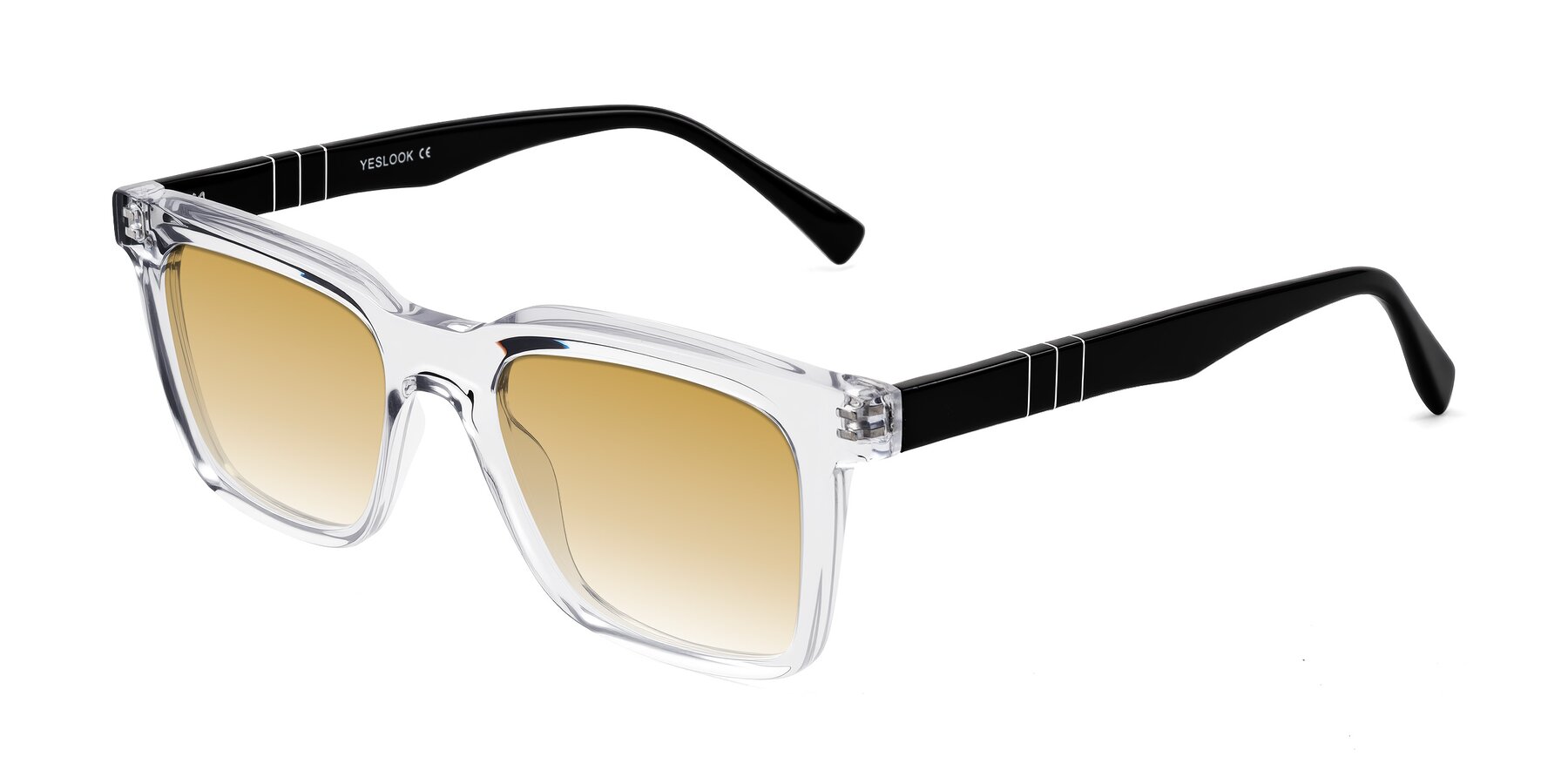 Angle of Itasca in Clear/Black with Champagne Gradient Lenses
