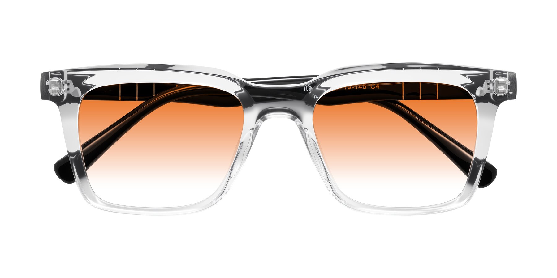 Folded Front of Itasca in Clear/Black with Orange Gradient Lenses